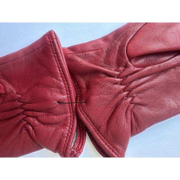 Charter Club Leather Touch Tech Glove Red Small $89 NEW - Picture 4 of 6